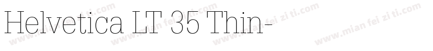 Helvetica LT 35 Thin字体转换